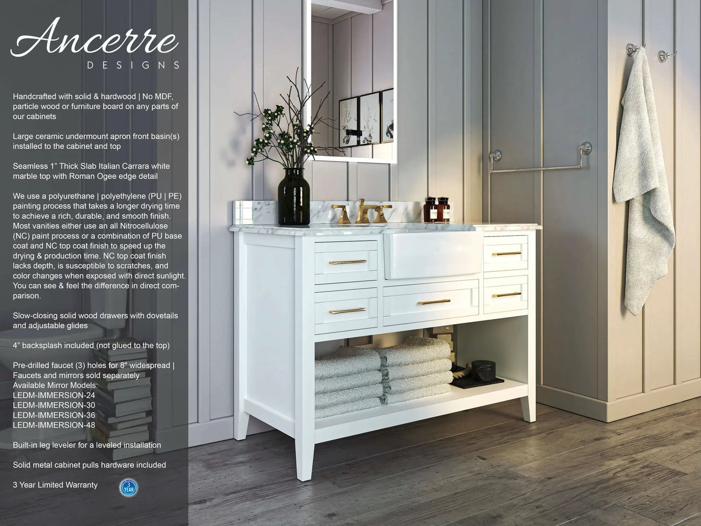 Hayley 48" Bath Vanity Set by Ancerre Designs