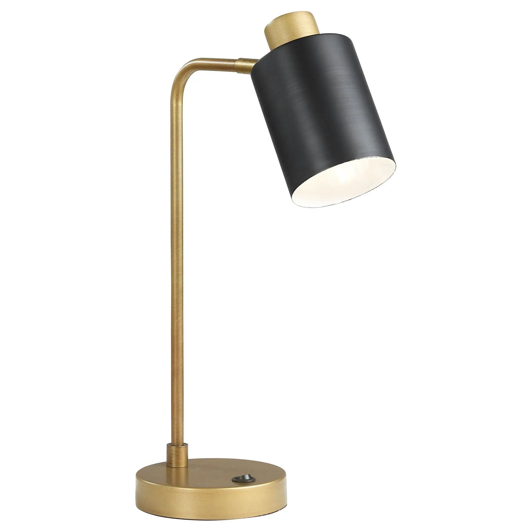 Dharma - Adjustable Table Lamp With Shade - Antique Brass