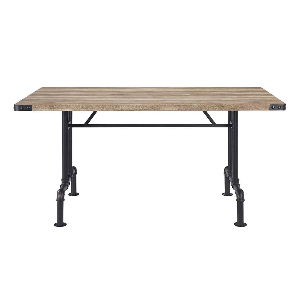 Edina - Dining Table - Oak & Sandy Black by Unique Piece Furniture