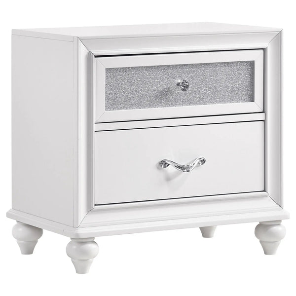 Barzini - 2 Drawer Nightstand Storage - White