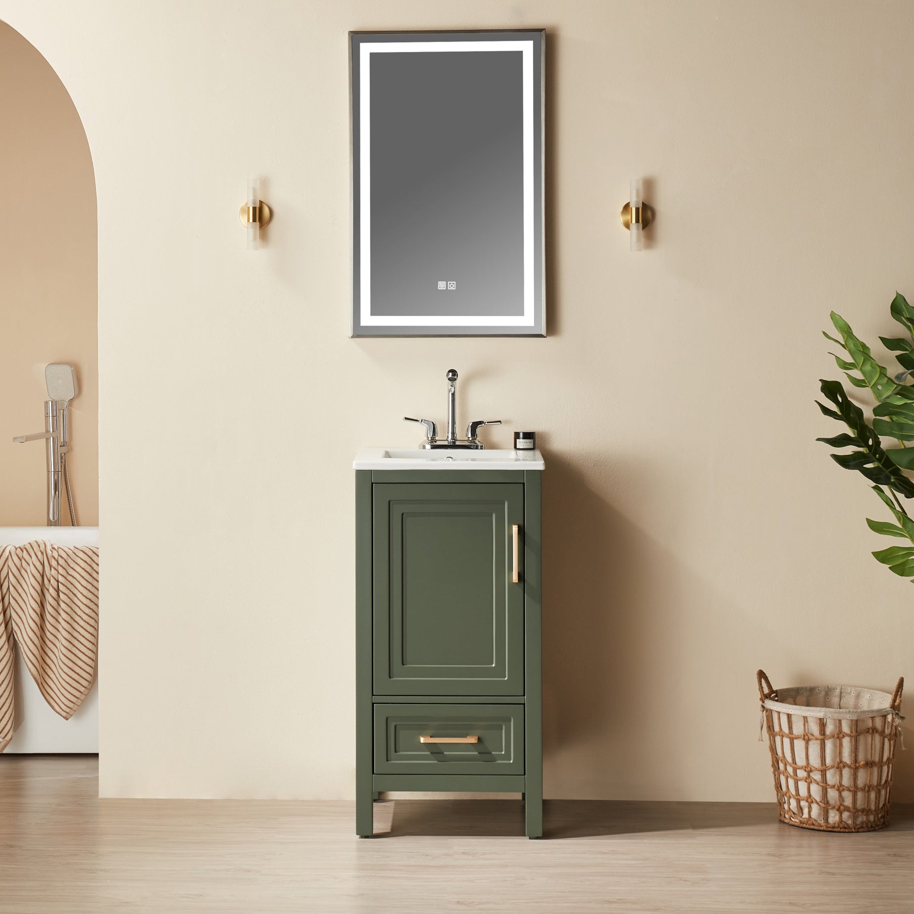 Fully Assembled 18'' Freestanding Single Bathroom Vanity by HouseOfZazla