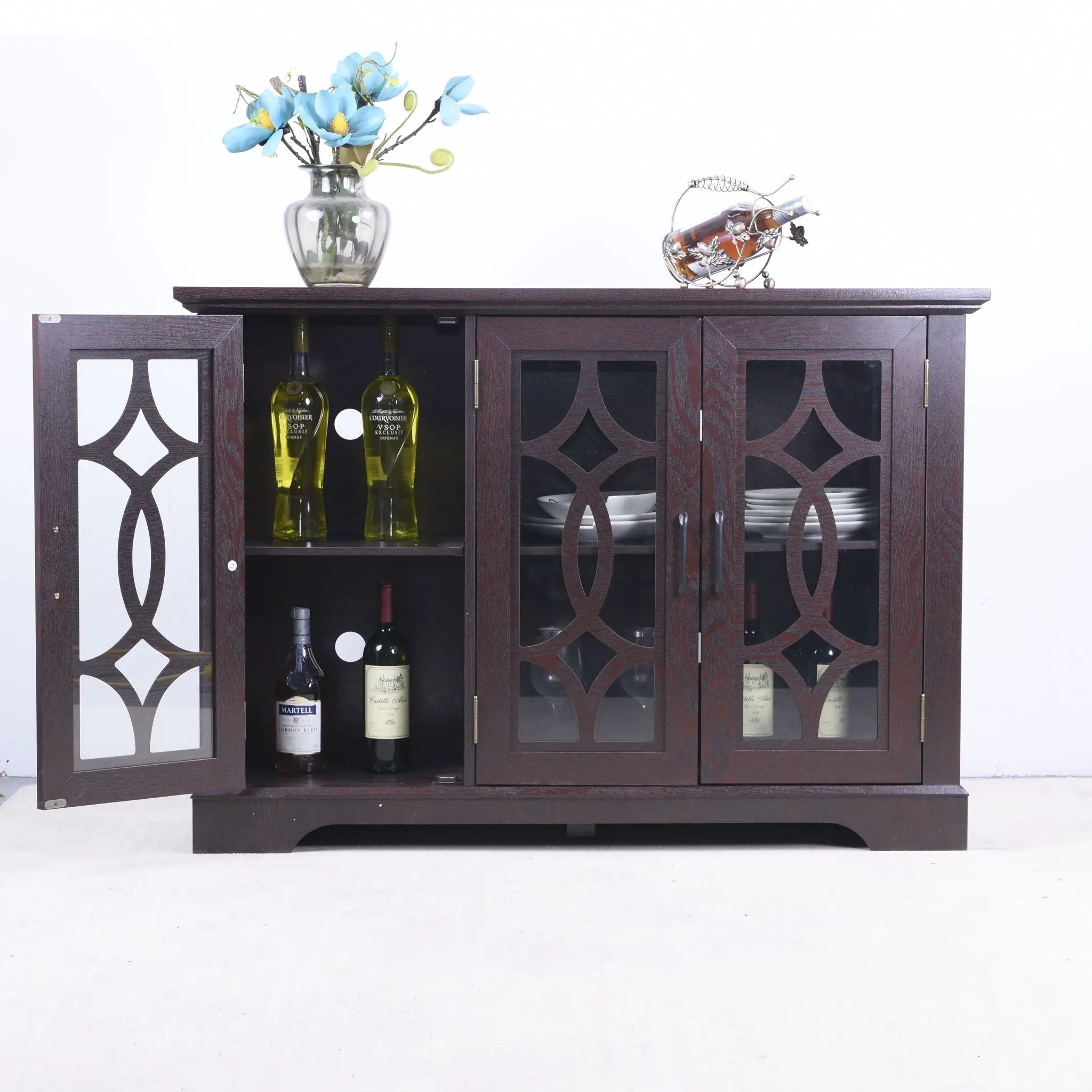 Spacious Sideboard With 3 Doors - Ox Blood Red by HouseOfZazla