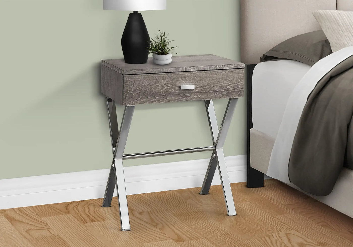 Accent Side X Table, Storage Drawer, Contemporary & Modern by Unique Piece Furniture