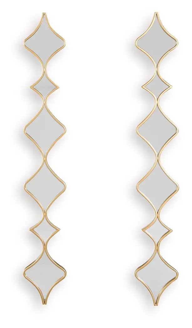 Harriswood - Accent Mirror Set (Set of 2) - Gold Finish by Unique Piece Furniture