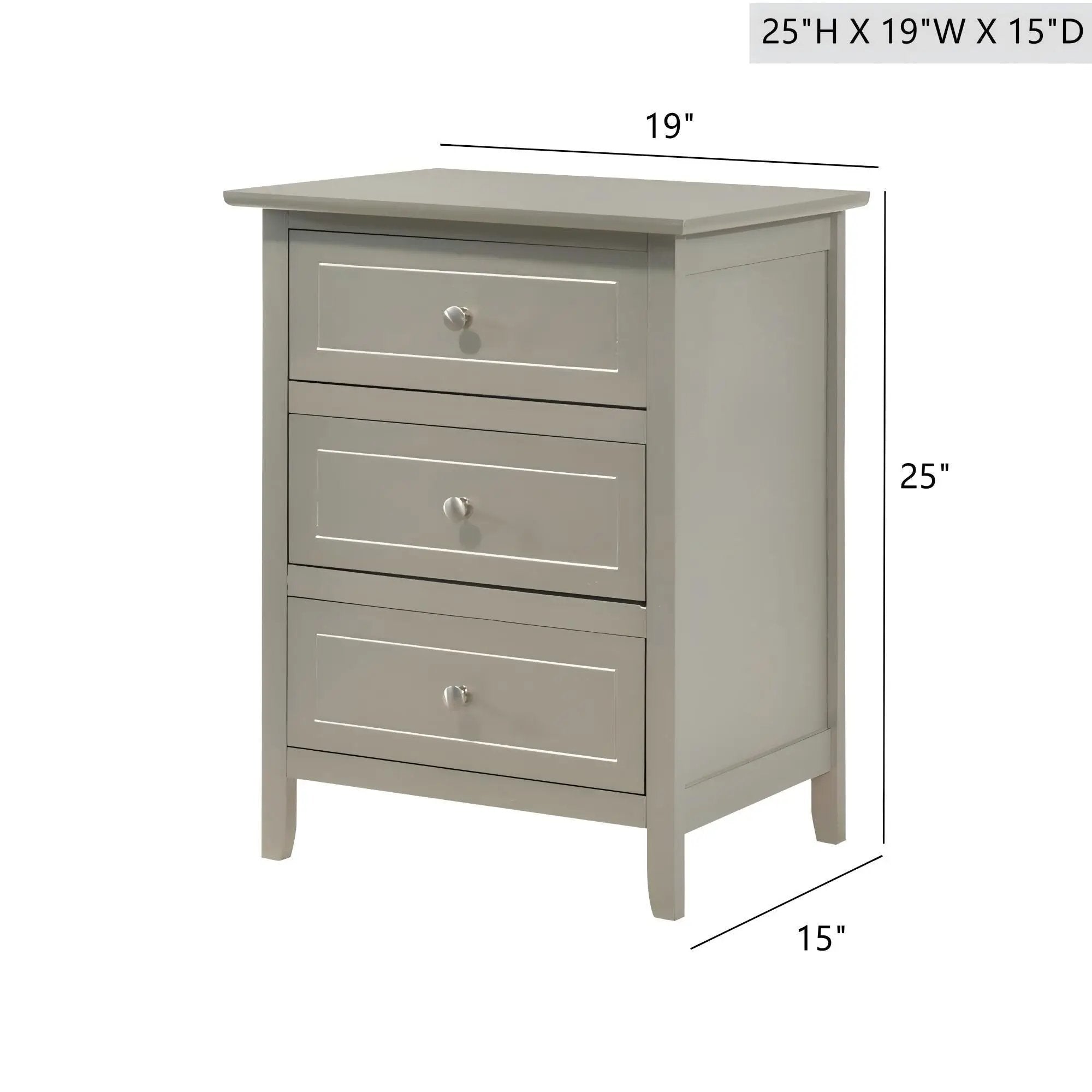 Dove Tailed Drawers 3 Drawer Nightstand by HouseOfZazla