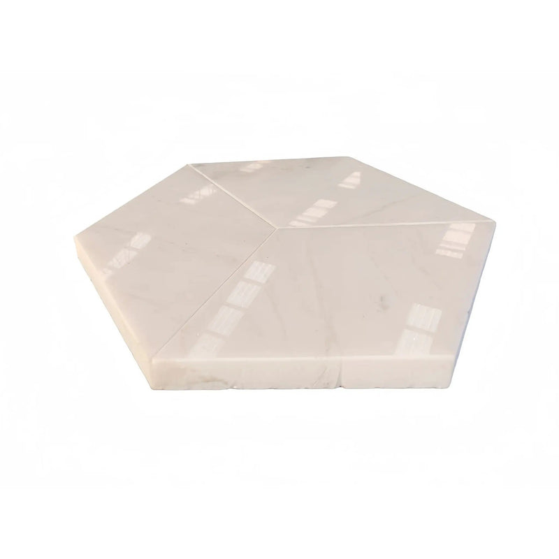 Hexagon Natural Marble Polished Tile For Wall And Floor (Set of 12) by HouseOfZazla