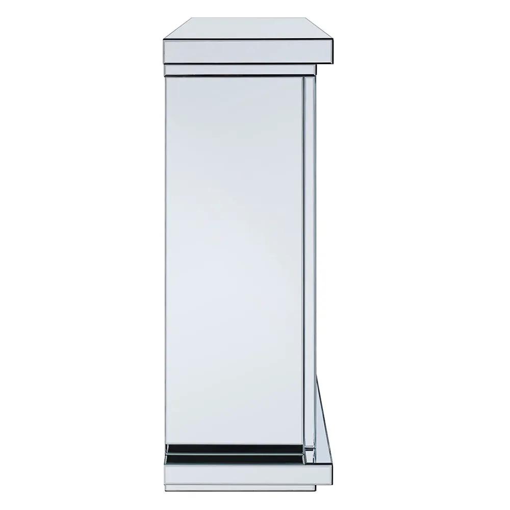 Noralie - Foyer électrique à LED - Effet miroir et faux diamants