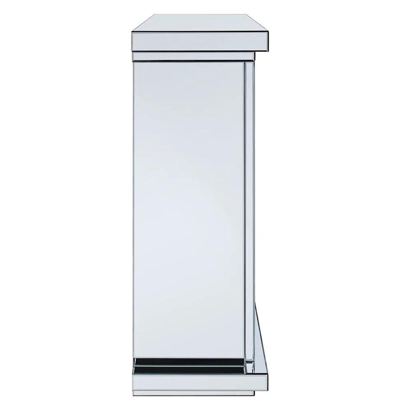 Noralie - Foyer électrique à LED - Effet miroir et faux diamants