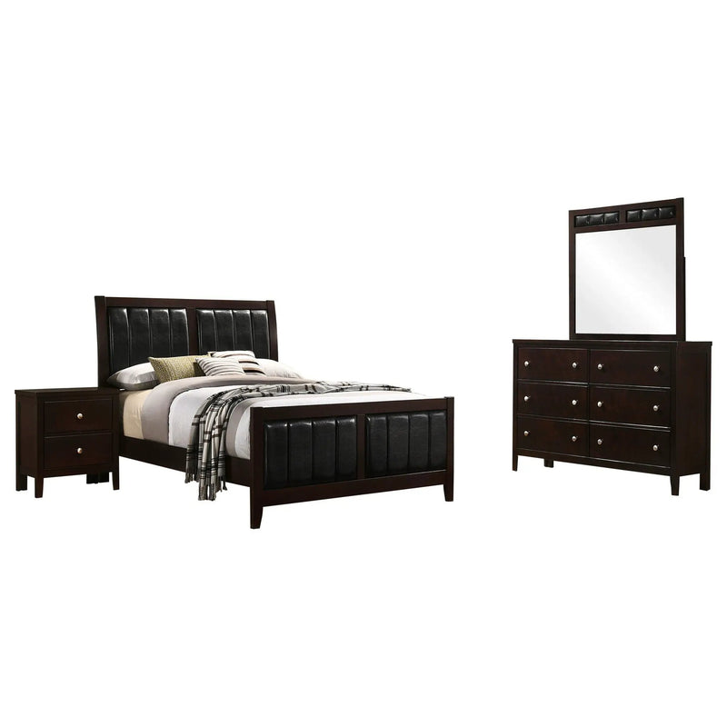 Carlton 4-piece Full Bedroom Set Cappuccino by Unique Piece Furniture