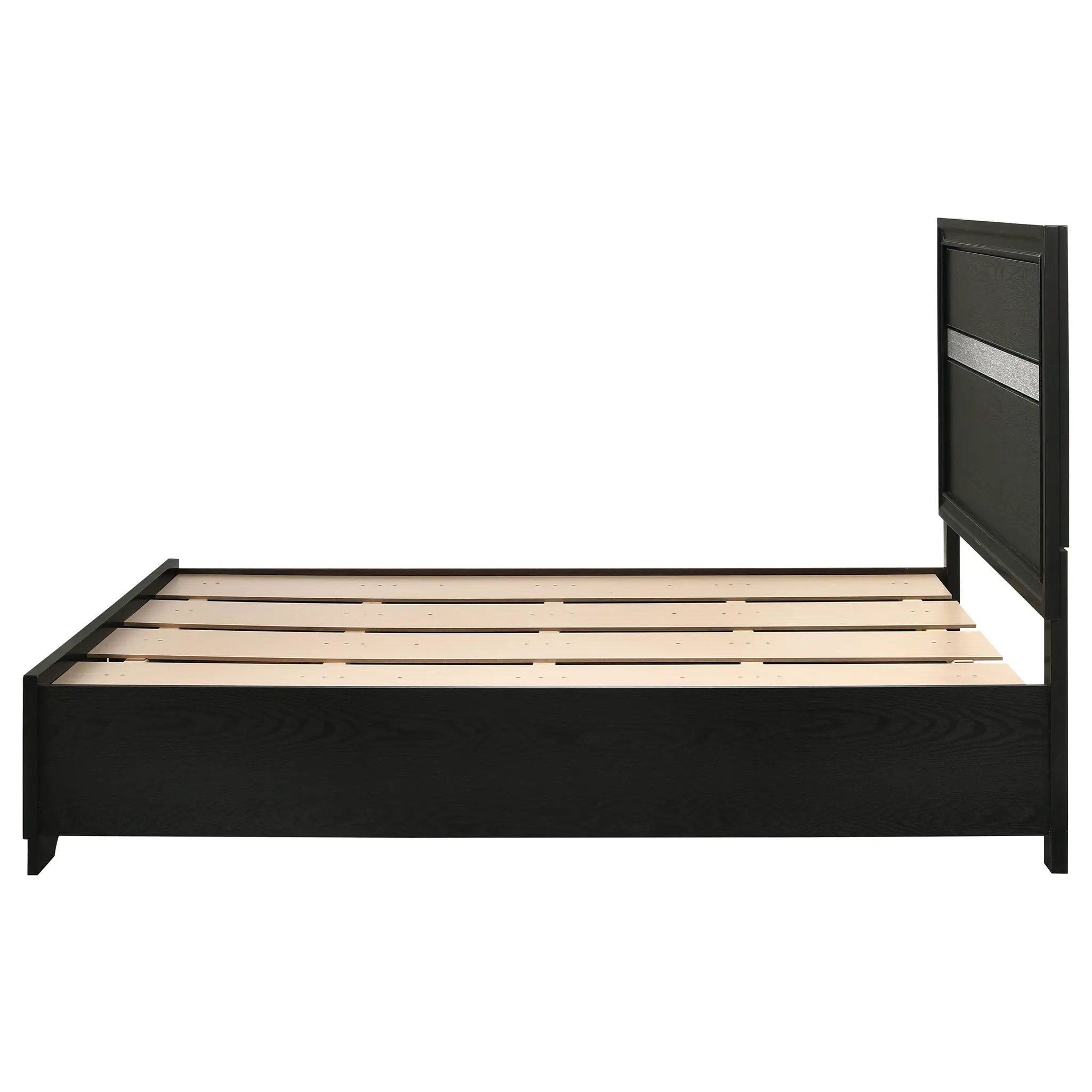 Miranda 51-inch Wood Full Storage Panel Bed Black by Unique Piece Furniture