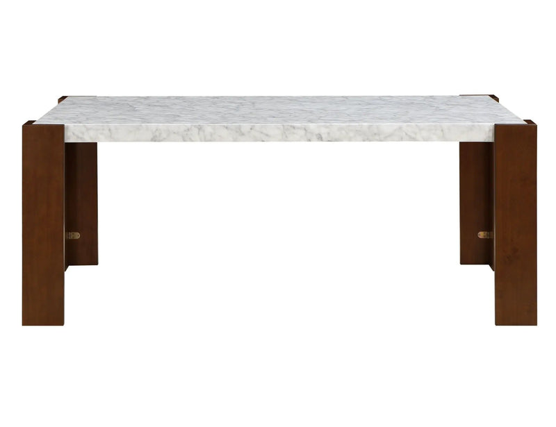 Hettie - Dining Table With Engineered Stone Top - Brown by Unique Piece Furniture