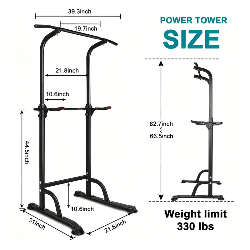 Sport Power Tower Workout Dip Station Pull Up Bar by HouseOfZazla