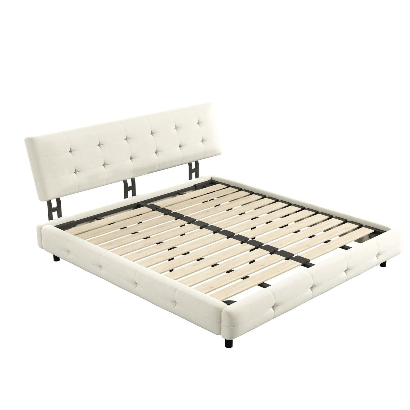 Tufted Headboard With Extra-Large Ultra-Soft Cloud Pillow Design by HouseOfZazla