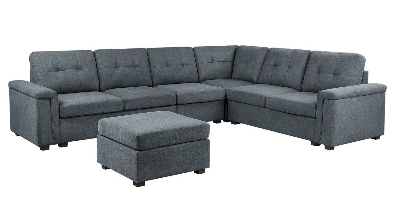 Isla - Fabric Sectional Sofa With Ottoman by Unique Piece Furniture