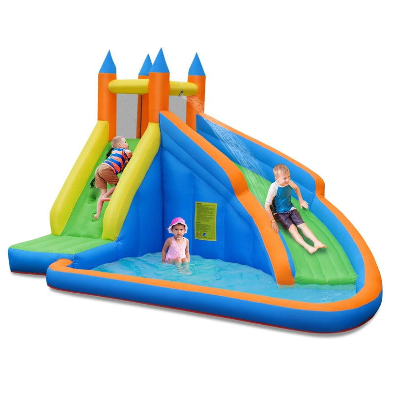 Inflatable Mighty Bounce House Jumper with Water Slide without Blower by DirectDeals