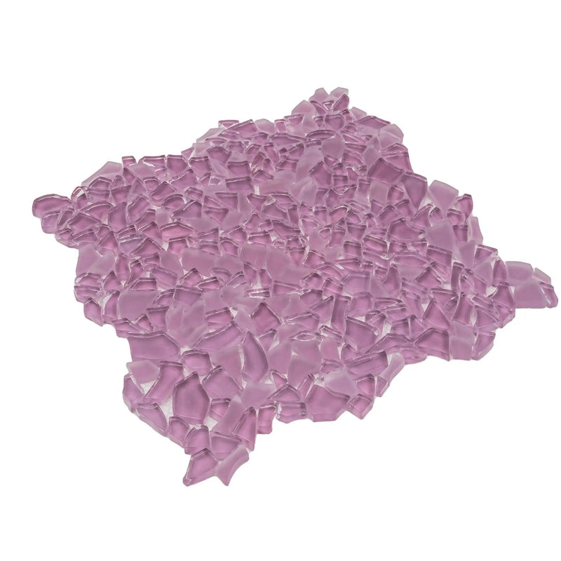 Orchid Pink 11x11 Glossy Matte Multi-shaped Glass Mosaic Tile (5 pack, 4.36 sq ft/case) by Apollo Tile