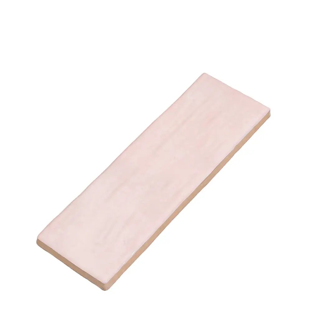 Pink 2.58 in. x 8 in. Polished Ceramic Subway Tile (5.38 sq ft/case) by Apollo Tile