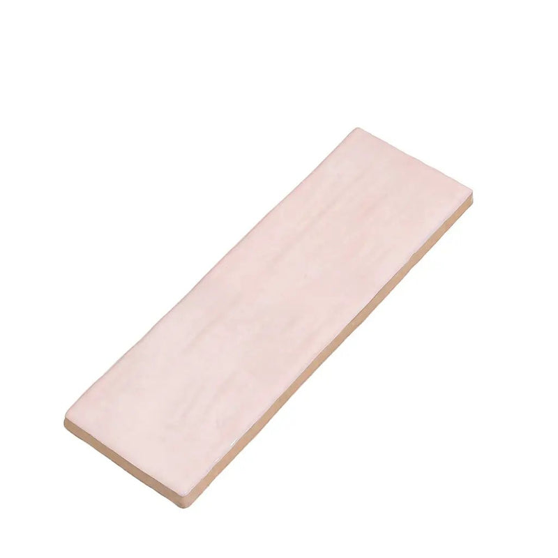 Pink 2.58 in. x 8 in. Polished Ceramic Subway Tile (5.38 sq ft/case) by Apollo Tile