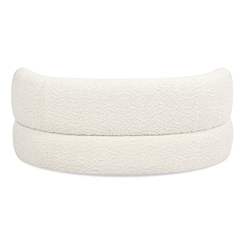 Shep - Curved Dog Sofa Bed Medium - Ivory White by HouseOfZazla