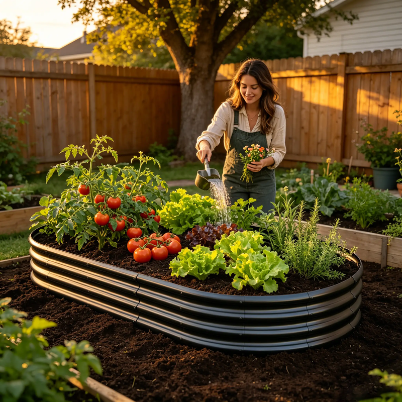 Galvanized Raised Garden Bed 8x4x1ft by HouseOfZazla