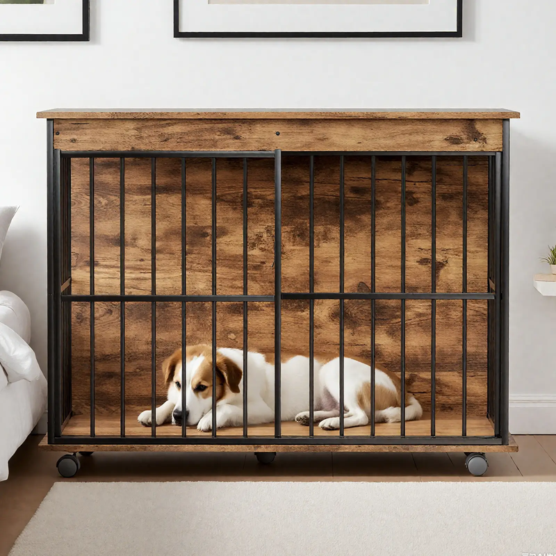 Large Wooden Dog Crate Furniture by HouseOfZazla