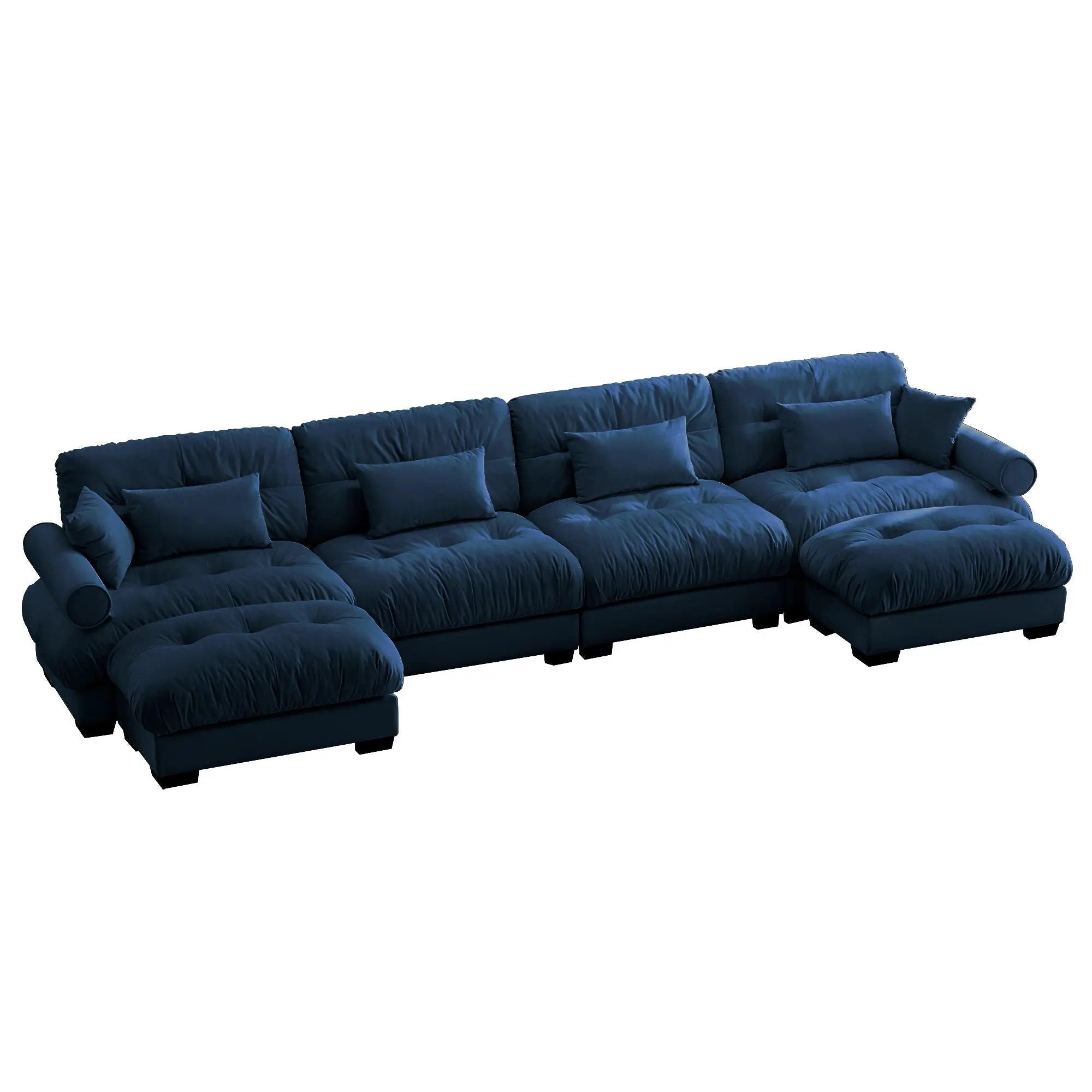 Super Comfort Oversized Modular Sectional Sofa With Movable Ottoman by Unique Piece Furniture