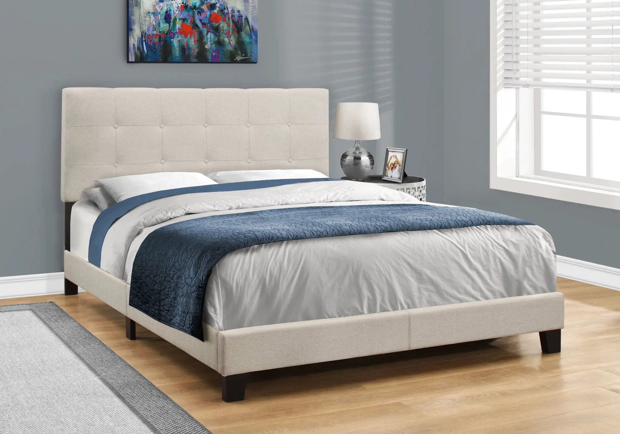 Bed, Upholstered, Frame Only, Transitional by Unique Piece Furniture