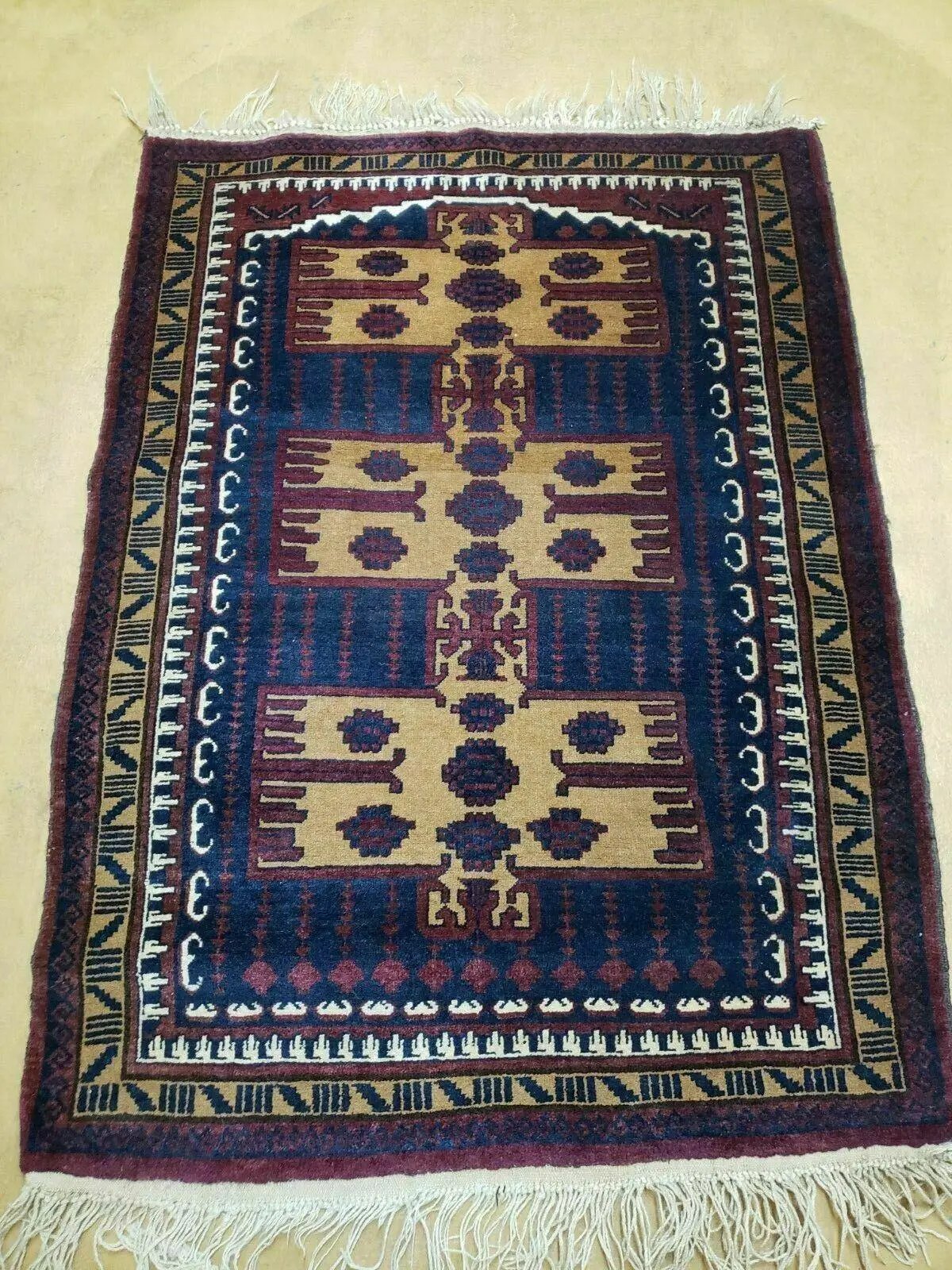 3' X 4' Vintage Handmade Balouchi Balouch Tribal Wool Rug Nice by Jewel Rugs