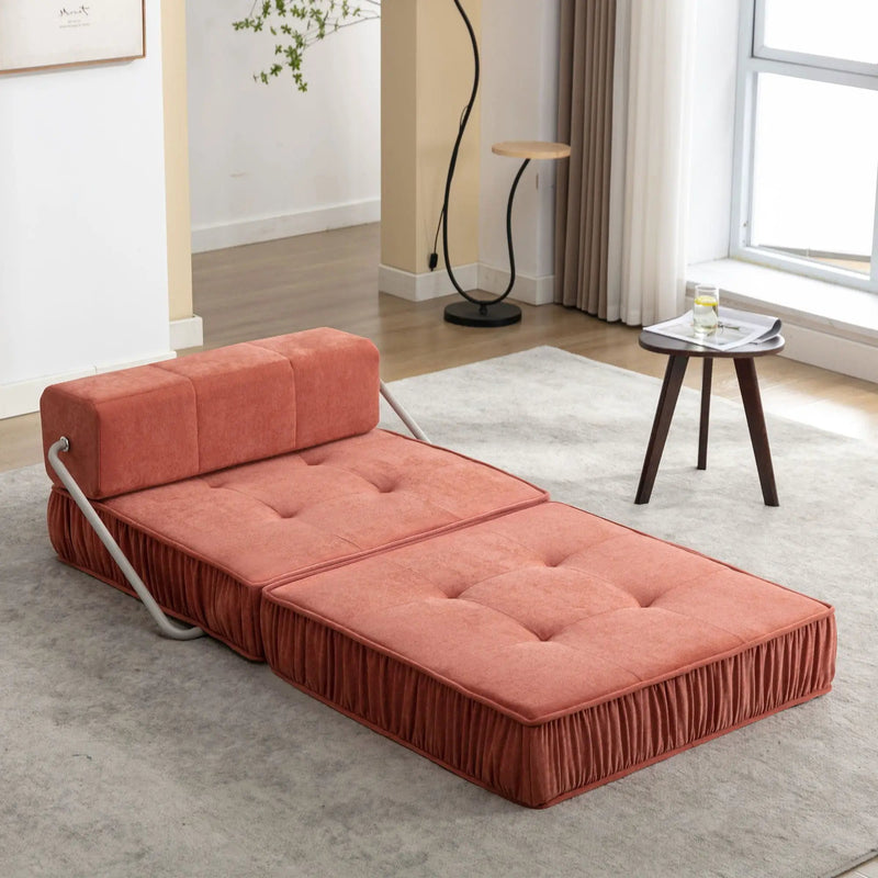 Folding Sofa With Removable Back Cushion, Convertible Futon Sleeper Chair by Unique Piece Furniture