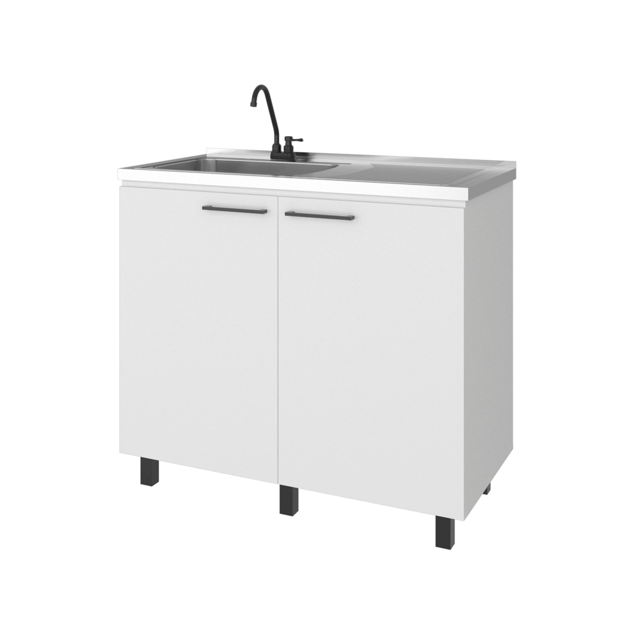 Gold Utility Sink Cabinet with 2 Doors and 3 Shelves by HouseOfZazla