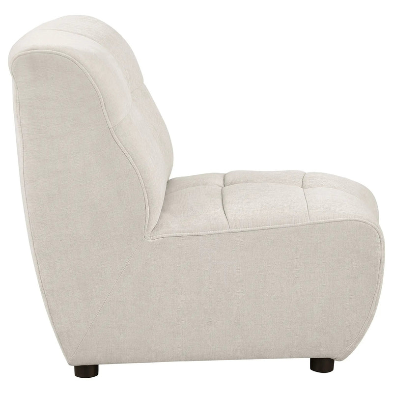 Oliver - 5 Piece Upholstered Sectional Sofa With Curved Silhouette - Ivory by HouseOfZazla