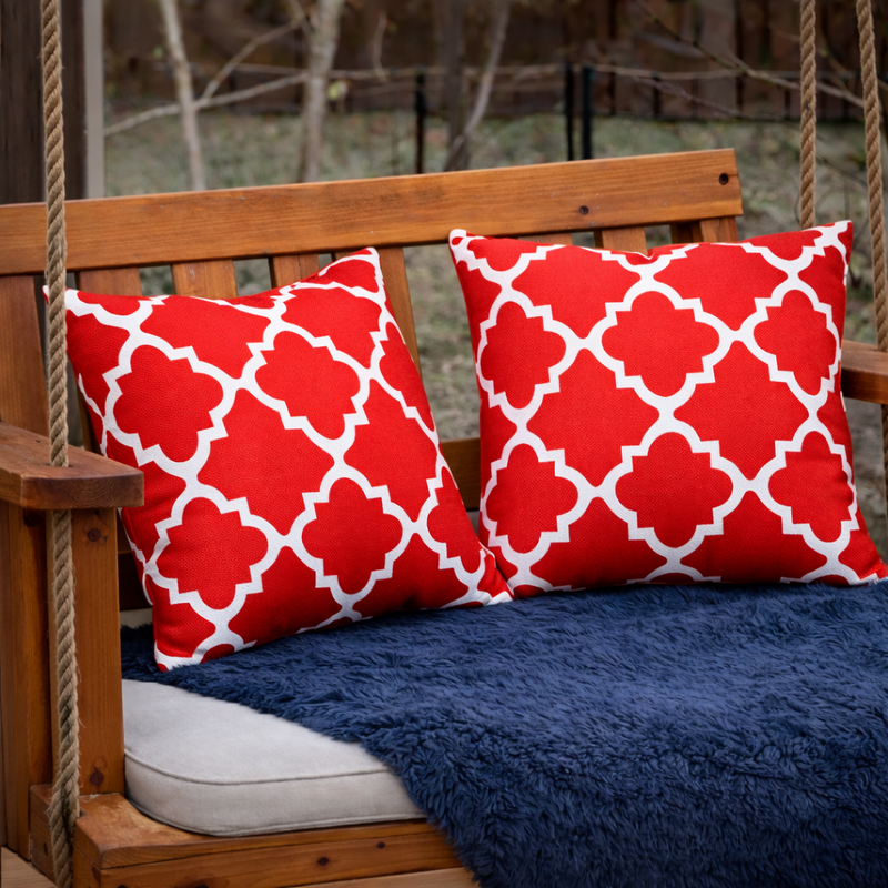 2 Pack Outdoor Pillow Covers (18x18 Inch) by HouseOfZazla