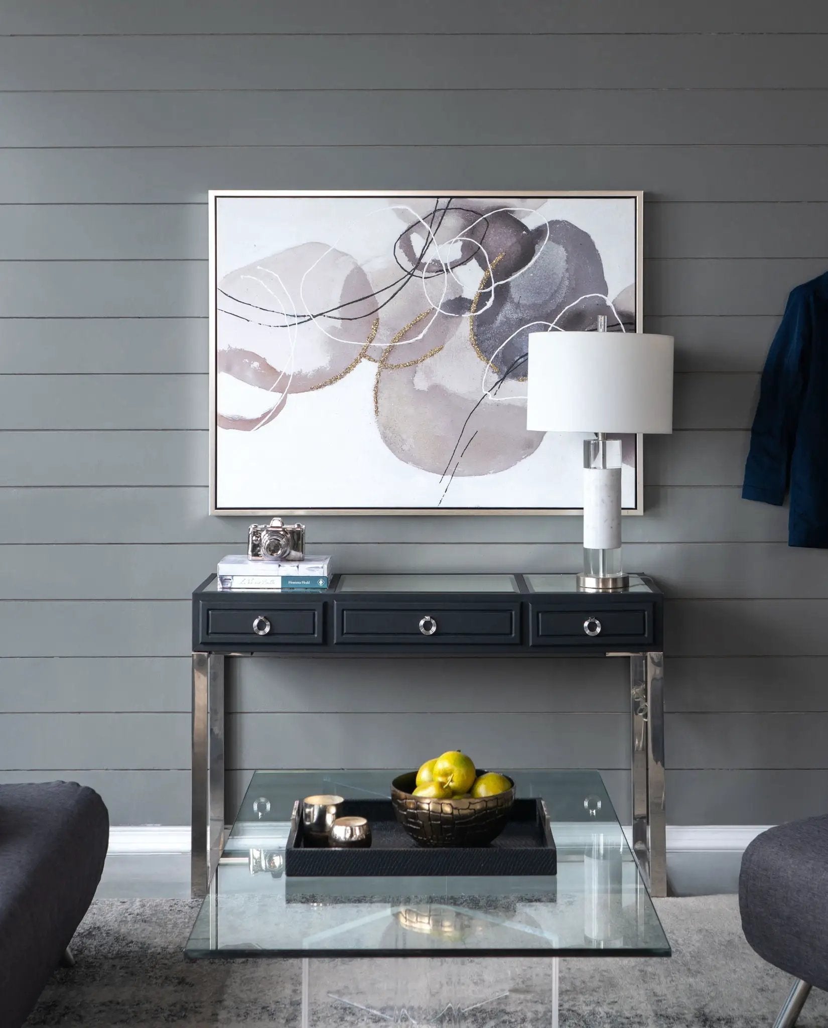Large Modern Oil Painting, Hand Painted Abstract Watercolor Texture - Multicolor by Unique Piece Furniture