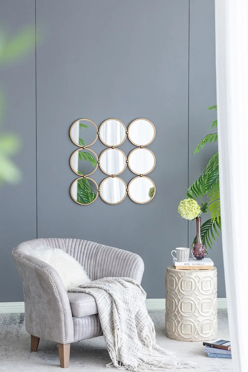 Contemporary Decorative Mirror With Mininalist Style For Bedroom, Liveroom & Entryway - Champagne by Unique Piece Furniture