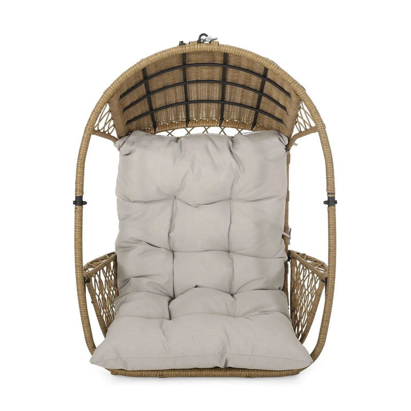 Malia Wicker Hanging Chair With Cushion by HouseOfZazla