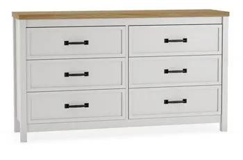 Kerisden - Six Drawer Dresser - White / Brown by Unique Piece Furniture