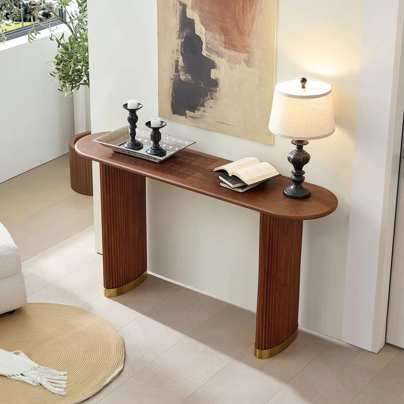 Modern 59.1 Inch Entryway Table for Living Room by HouseOfZazla