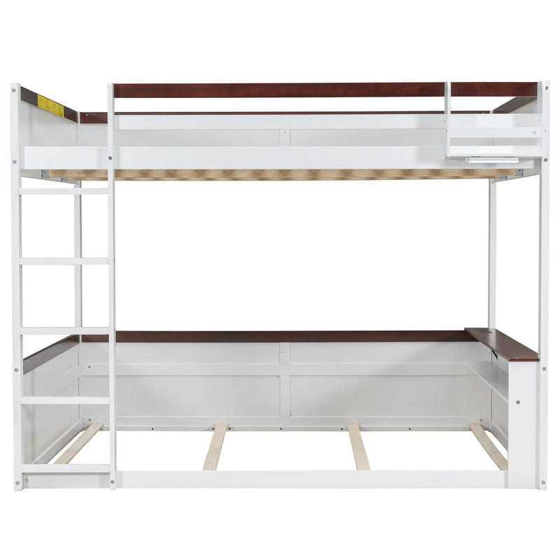 Bunk Bed With Built In Shelves, Storage Box, LED Light And USB Charging Station by Unique Piece Furniture