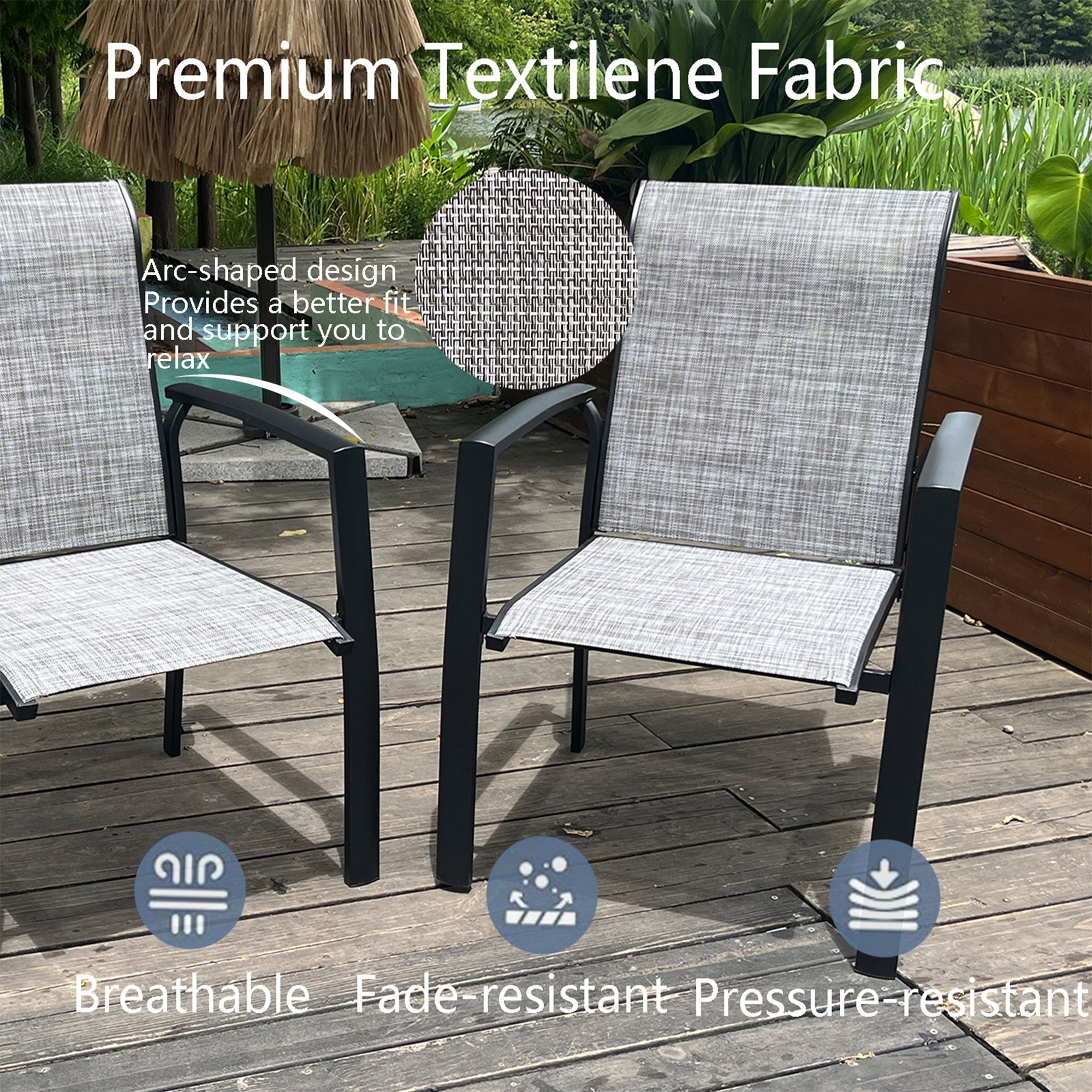 VRSHWO Garden Patio Chairs Set of 2 by HouseOfZazla