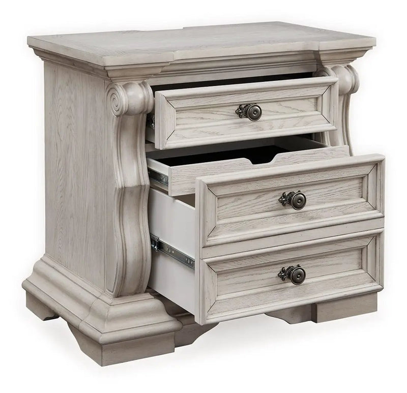 Bruchandi - Three Drawer Night Stand - Antique White by Unique Piece Furniture
