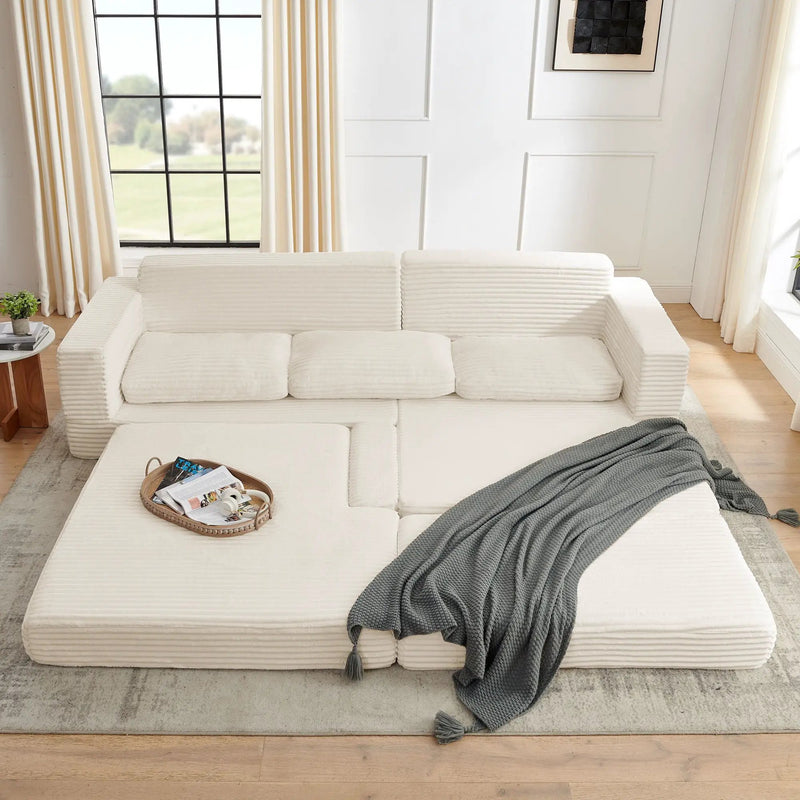 Modern Minimalist L Shape Modular Sectional Sofa, Couch by Unique Piece Furniture