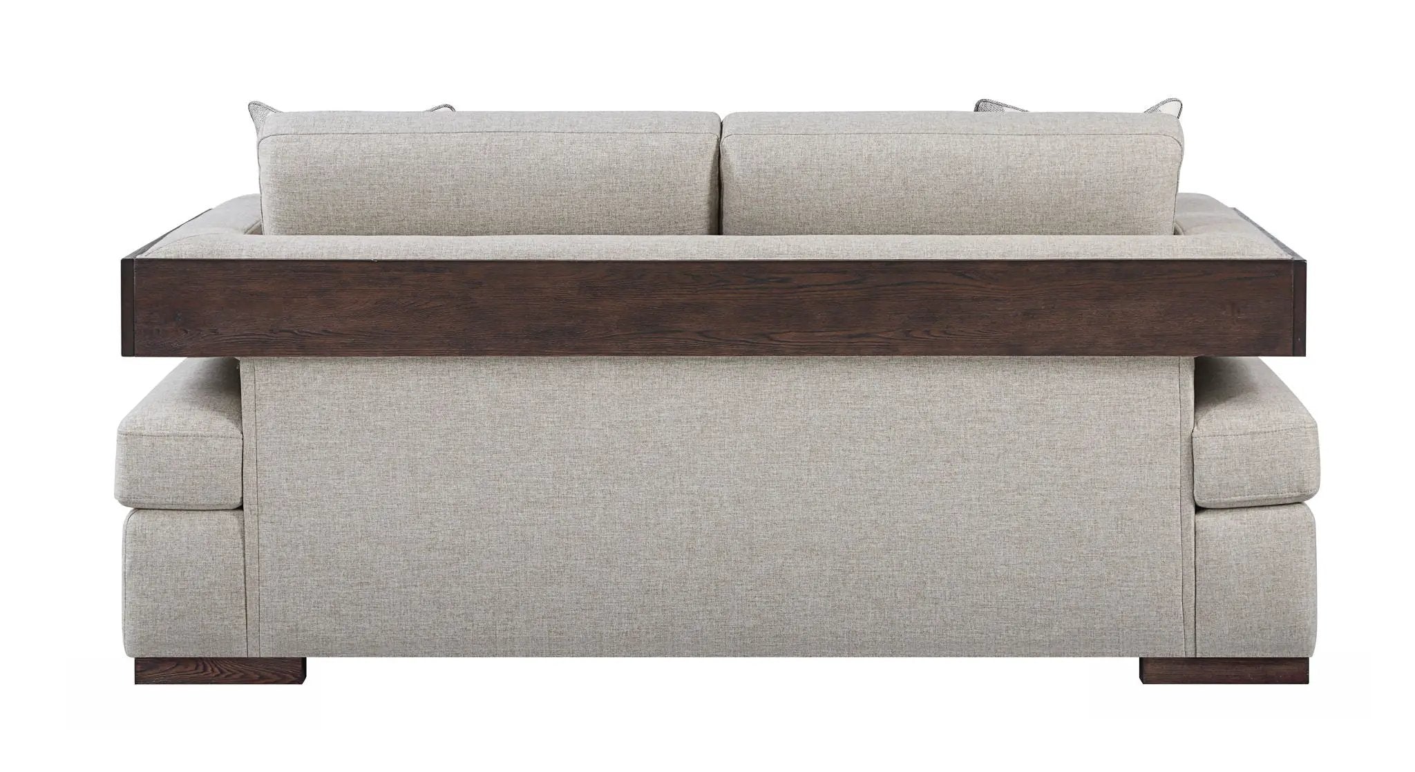 Niamey Loveseat With 2 Toss Pillows - Walnut by HouseOfZazla