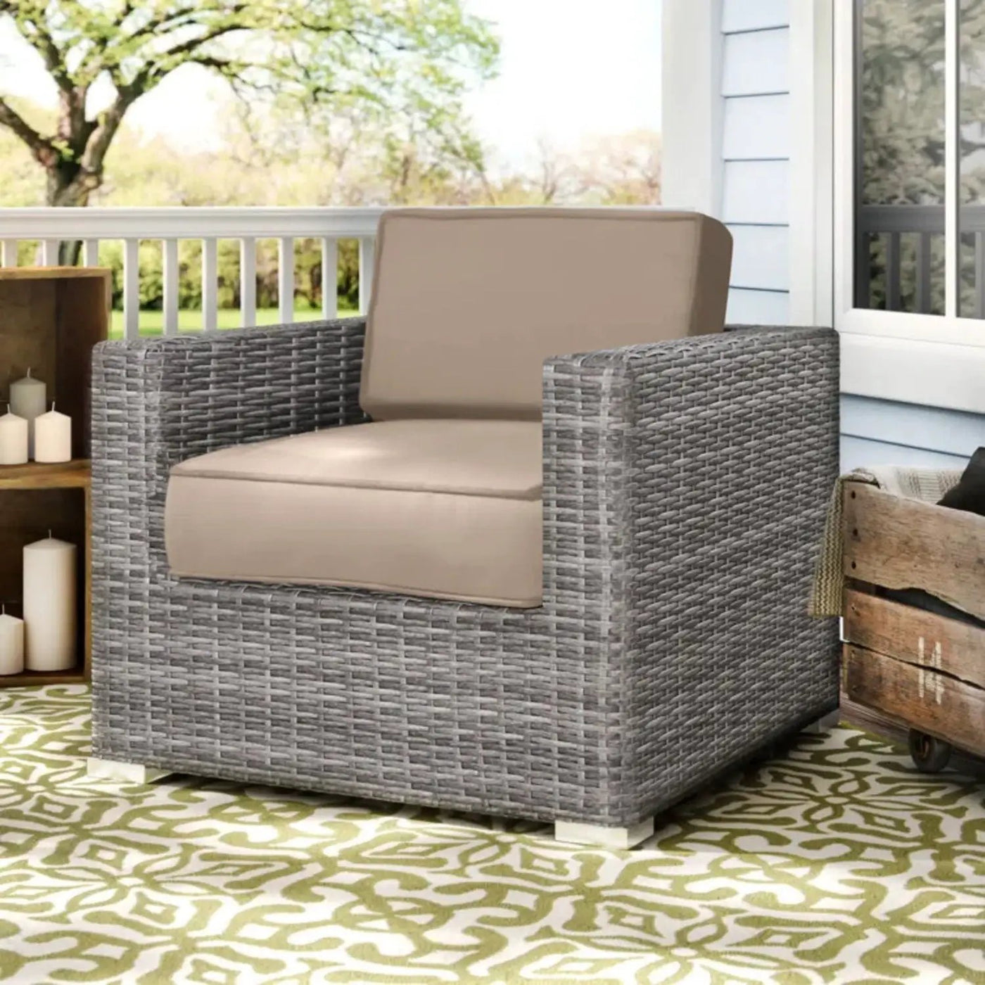 Patio Chair With Cushions Stylish Design by HouseOfZazla