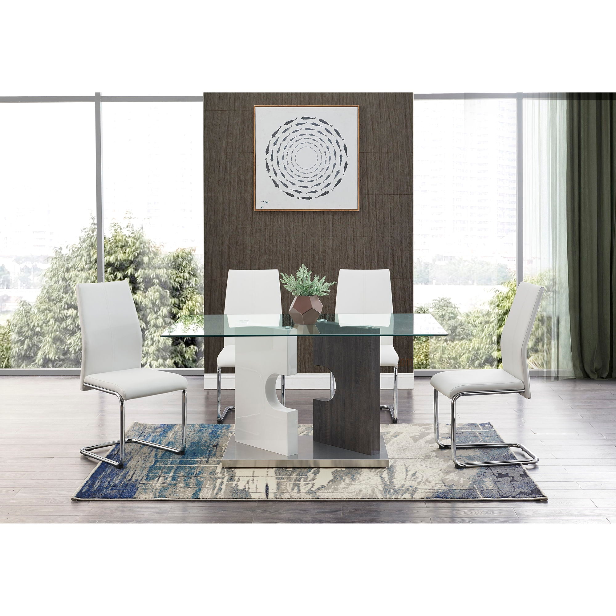 Iris - Dining Table - Gray by HouseOfZazla