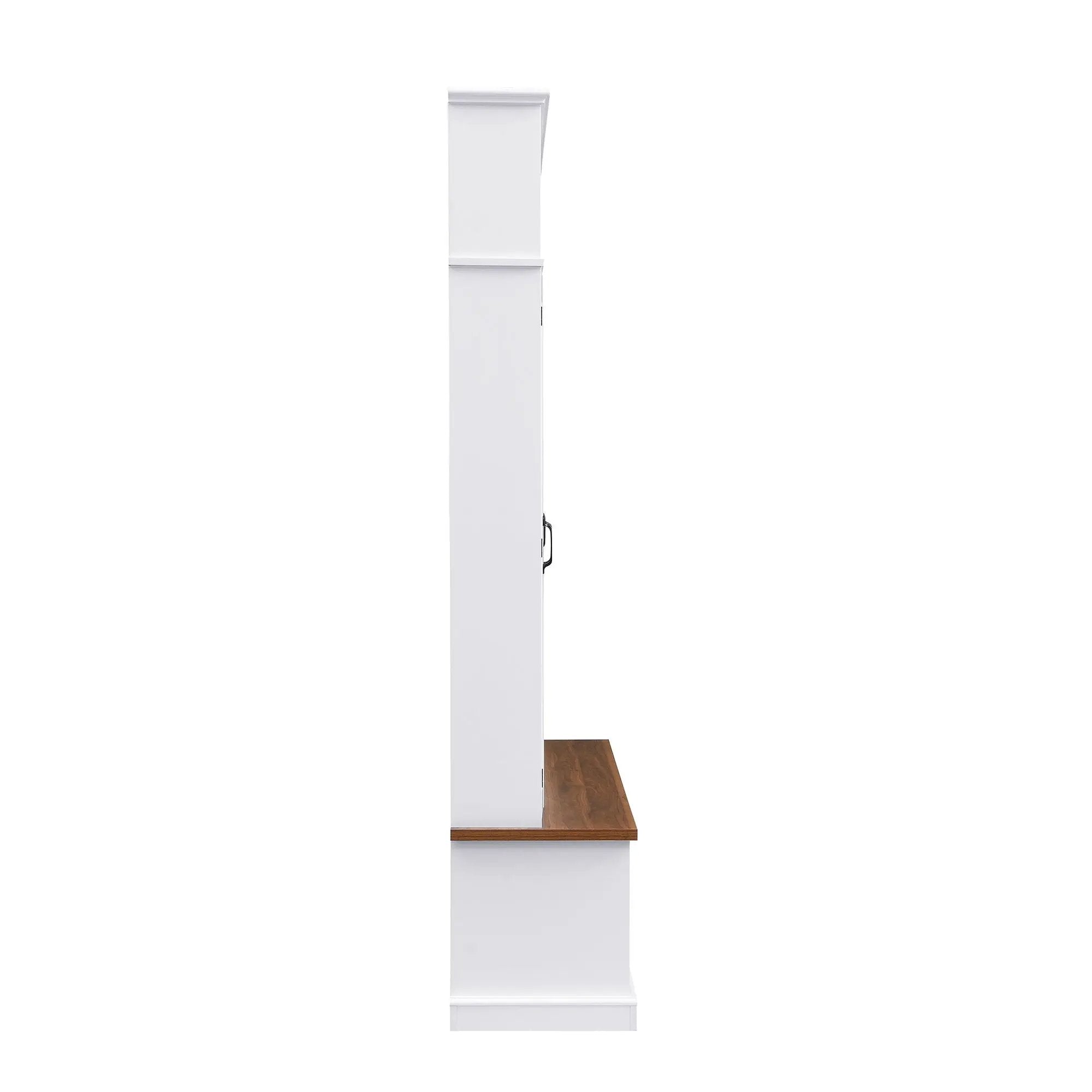 Entryway Hall Tree With Bench, 3 Top Cubbies & Bottom Storage Space