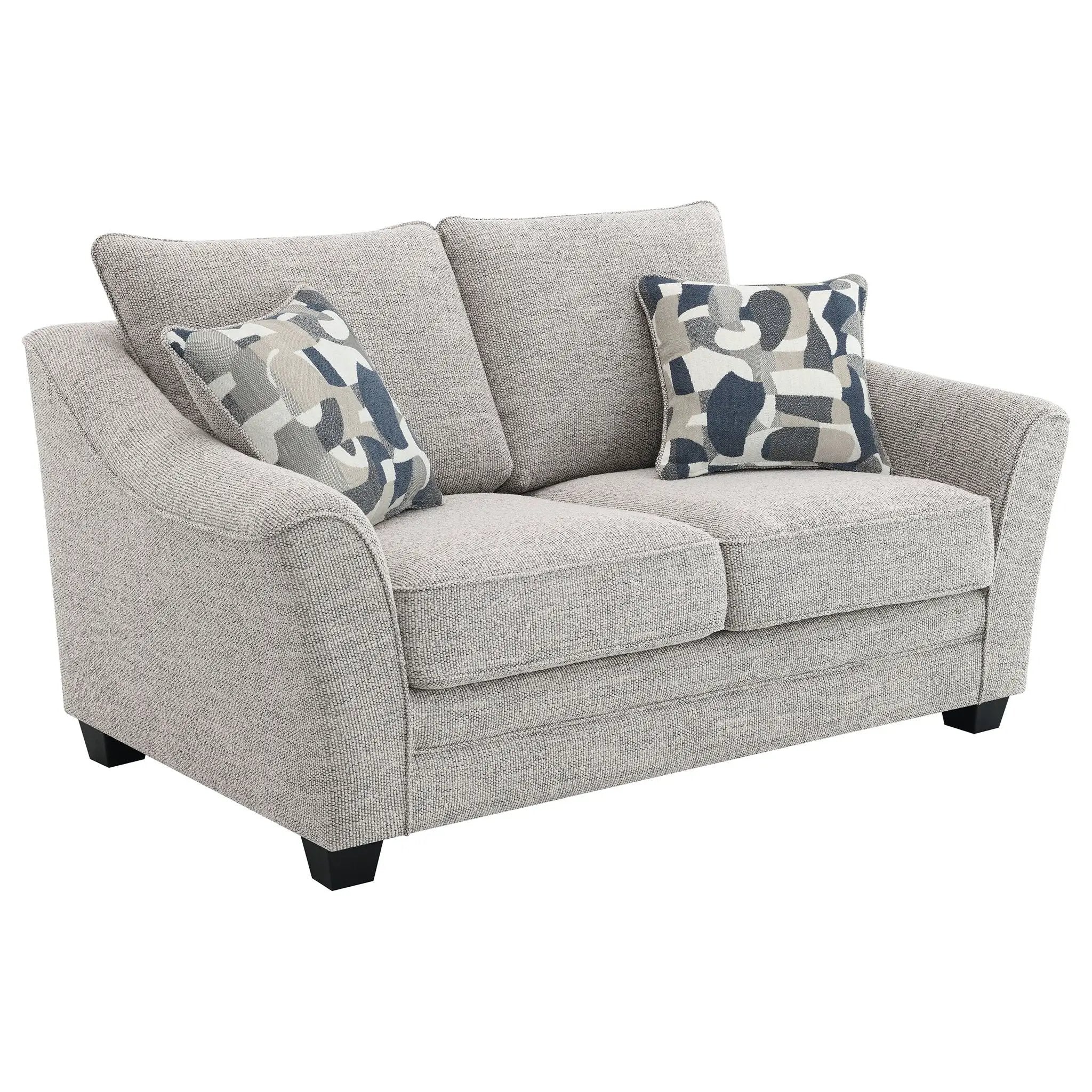 Tomkins Boucle Upholstered Loveseat Light Grey by Unique Piece Furniture