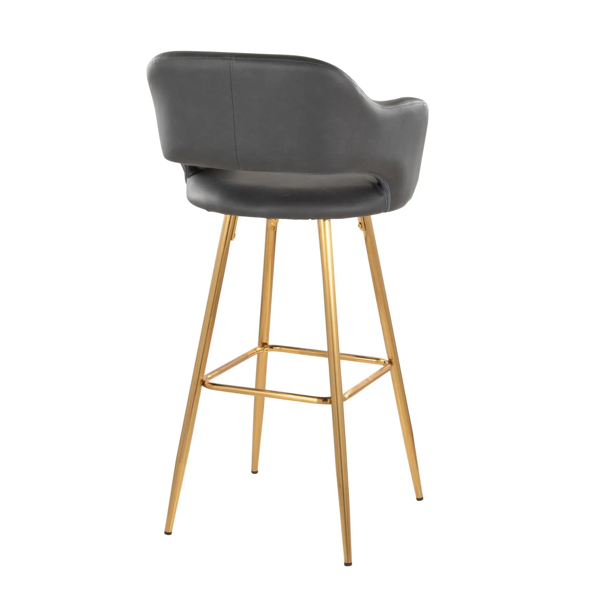 Margarite - Contemporary Fixed Height Barstool With Footrest (Set of 2) With Square by Unique Piece Furniture
