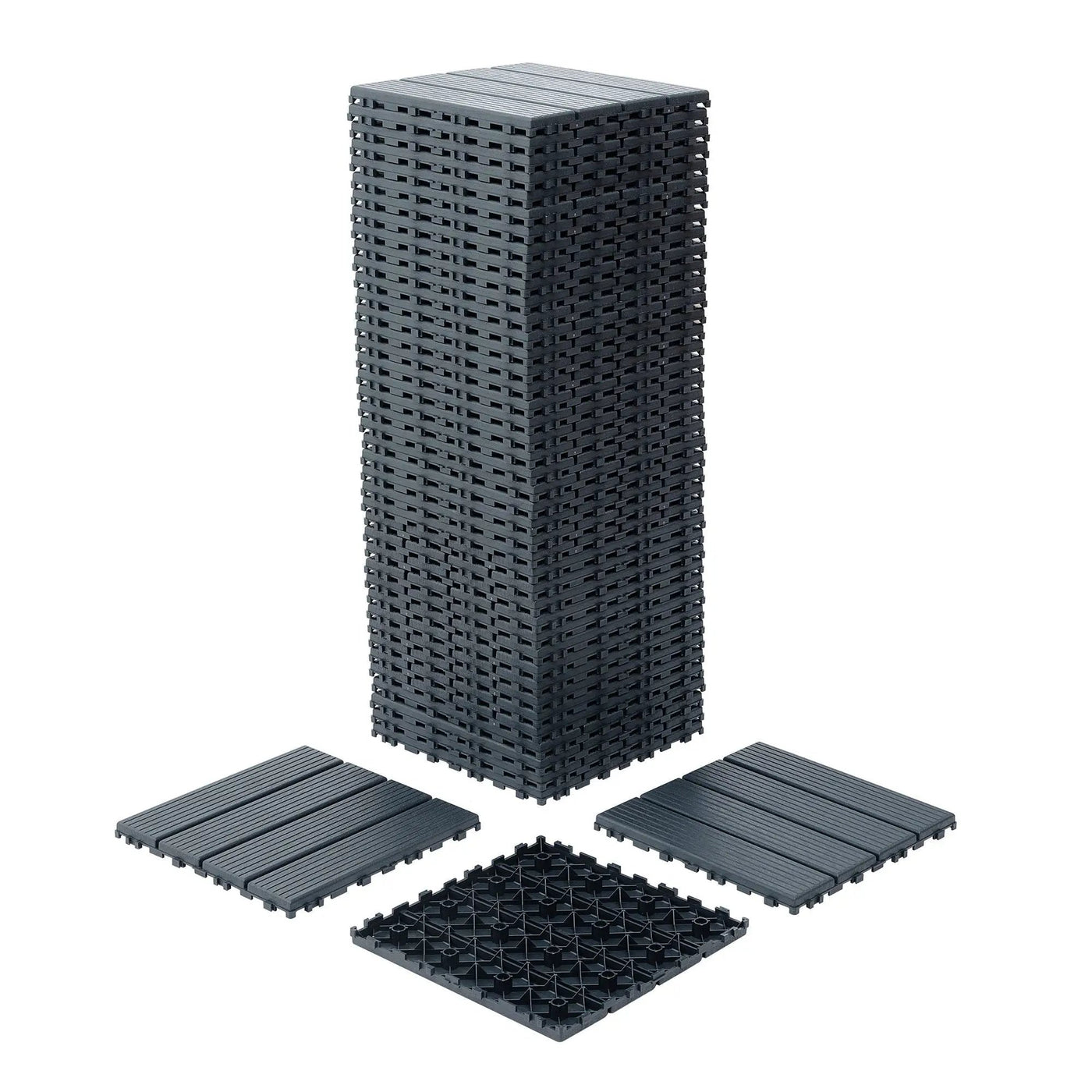 Interlocking Plastic Deck Tiles, Waterproof Outdoor / Indoor Patio Flooring by HouseOfZazla