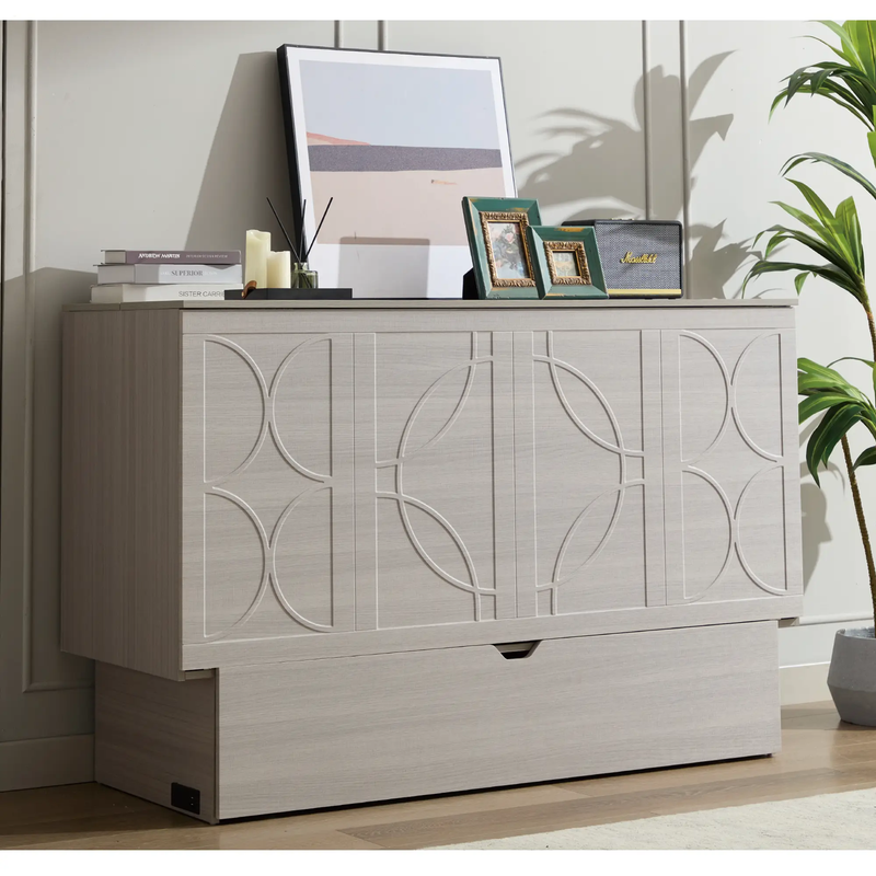 Cabinet Bed with Storage and Foam Mattress by HouseOfZazla