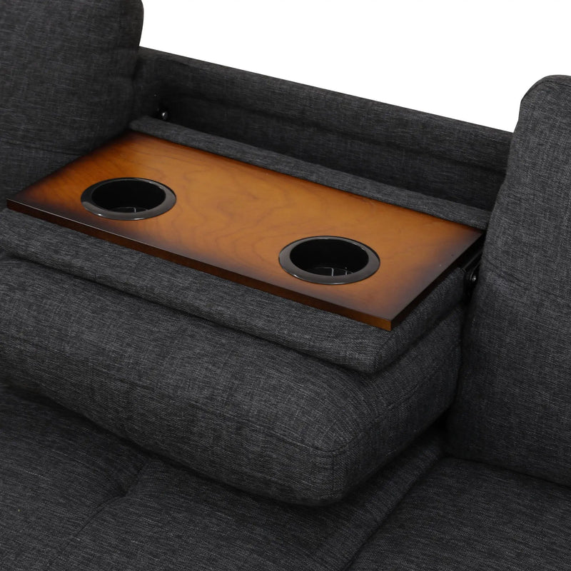 Reversible L-Shaped Sectional Couch with Storage Ottoman, Tufted by HouseOfZazla